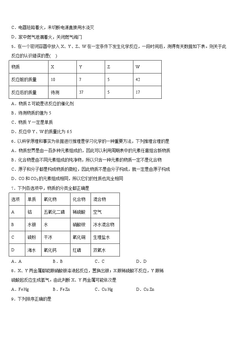 苏州工业园区2023-2024学年九上化学期末质量检测试题含答案第2页