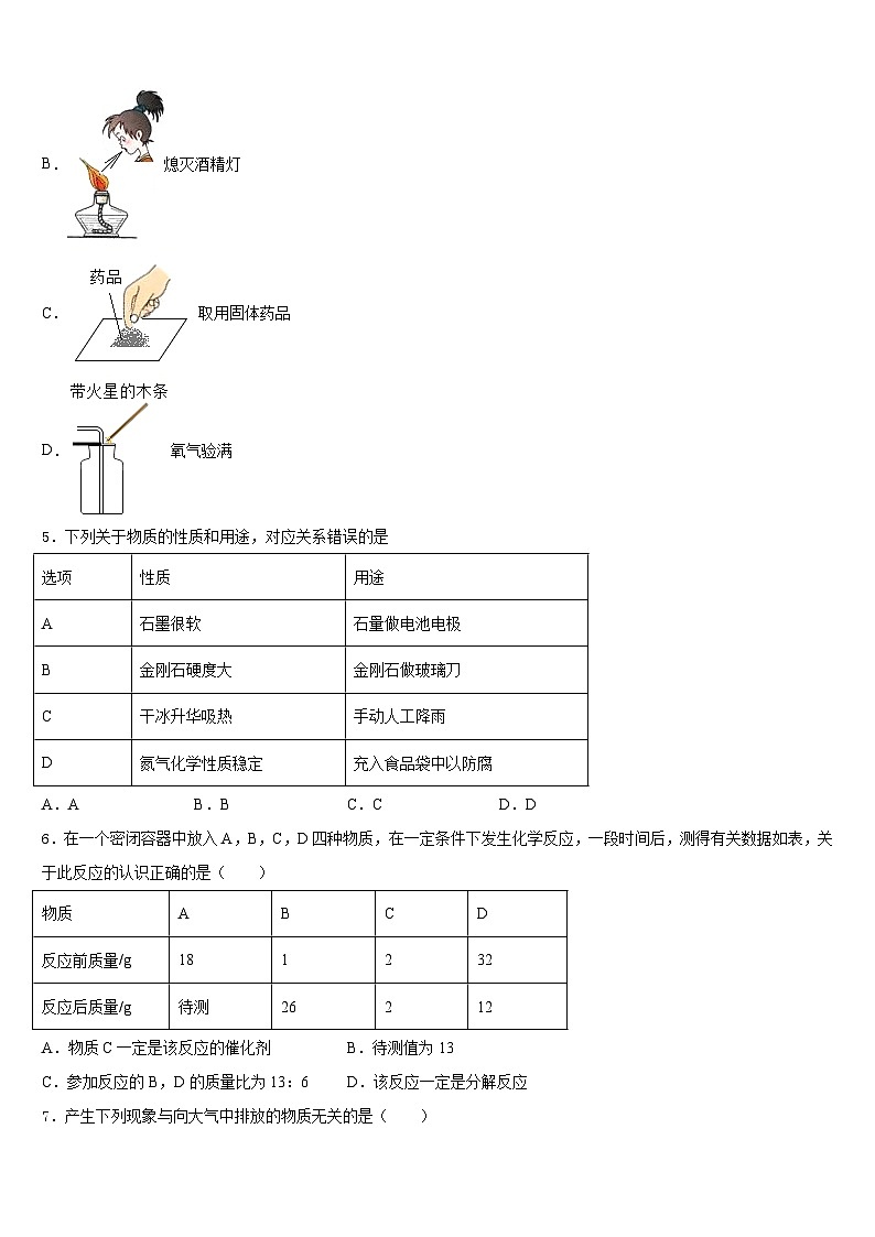 陕西宝鸡市2023-2024学年化学九上期末达标测试试题含答案第2页