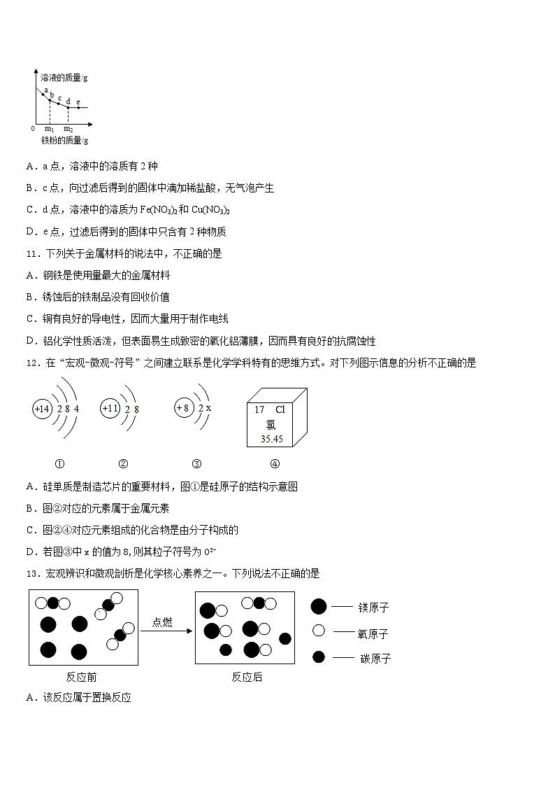 陕西省商洛市2023-2024学年化学九上期末统考模拟试题含答案第3页