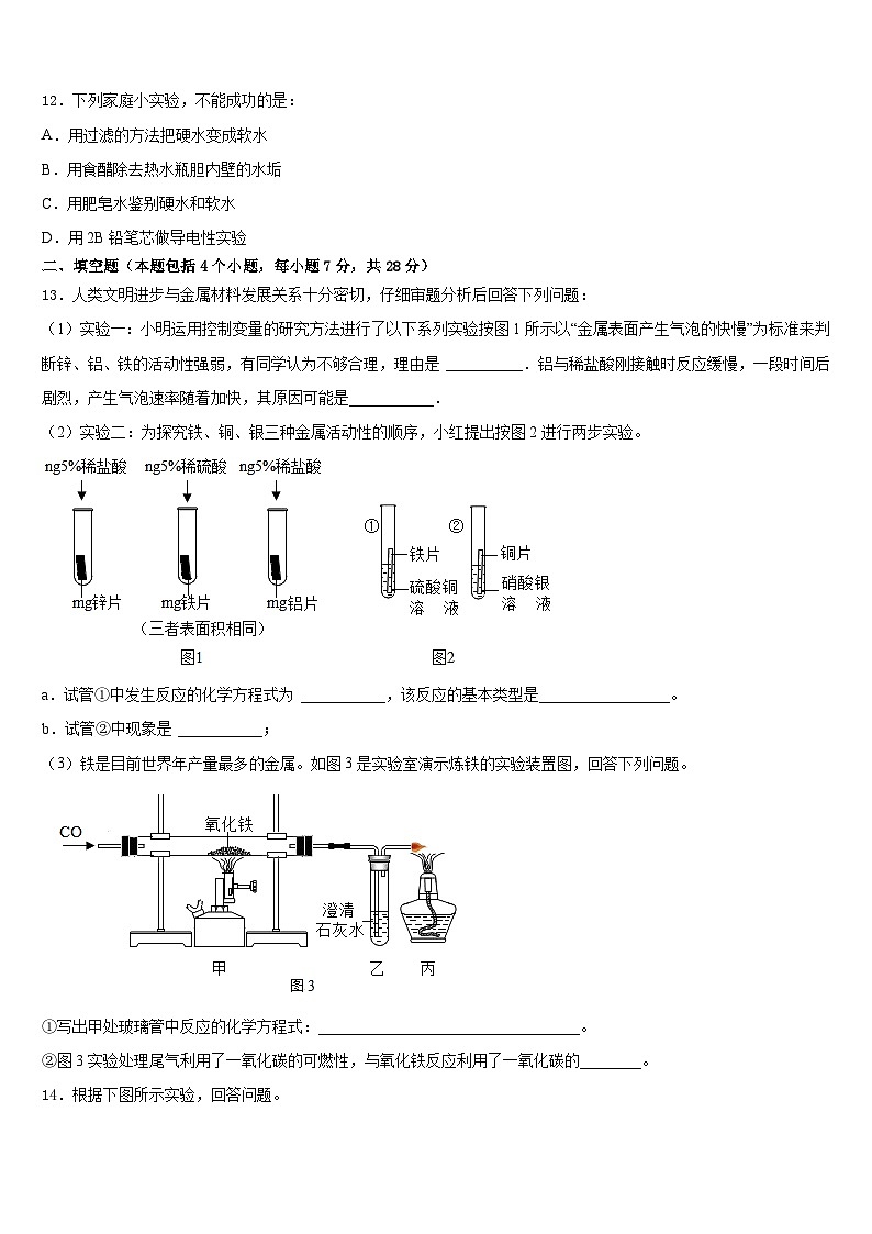 陕西省师范大附属中学2023-2024学年化学九上期末经典试题含答案第3页