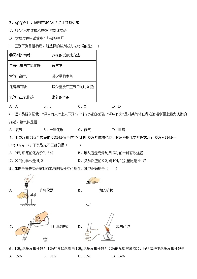 陕西省西安电子科技中学2023-2024学年化学九年级第一学期期末监测试题含答案02