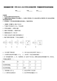 陕西省榆林市第一中学2023-2024学年九年级化学第一学期期末教学质量检测试题含答案