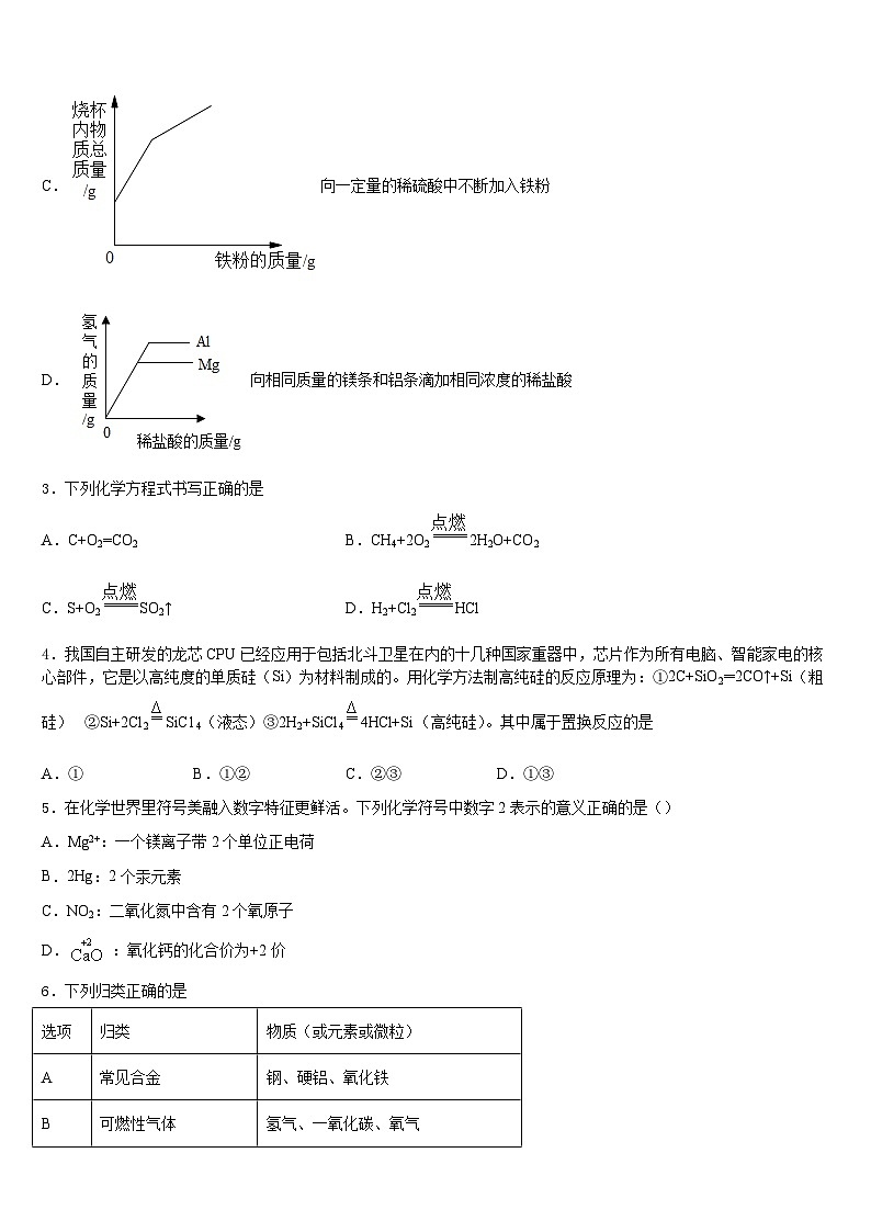 陕西省延安市2023-2024学年化学九年级第一学期期末检测模拟试题含答案第2页
