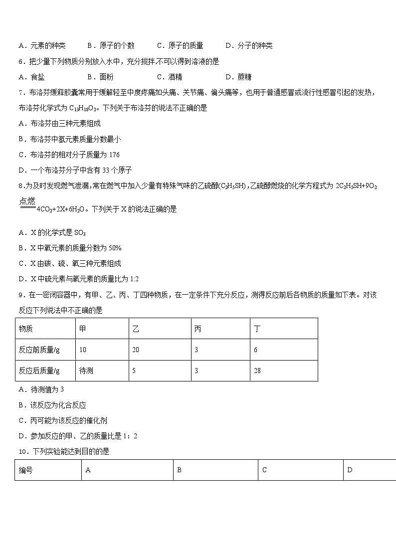黑龙江省佳木斯市第五中学2023-2024学年九上化学期末达标测试试题含答案第2页