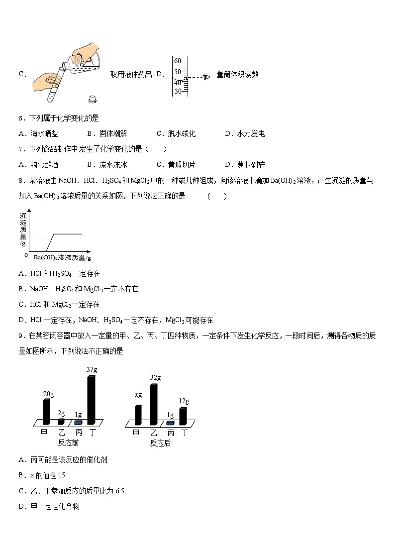 黑龙江省伊春市嘉荫县2023-2024学年化学九年级第一学期期末质量检测模拟试题含答案02