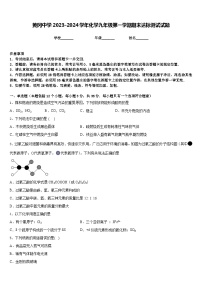 黄冈中学2023-2024学年化学九年级第一学期期末达标测试试题含答案