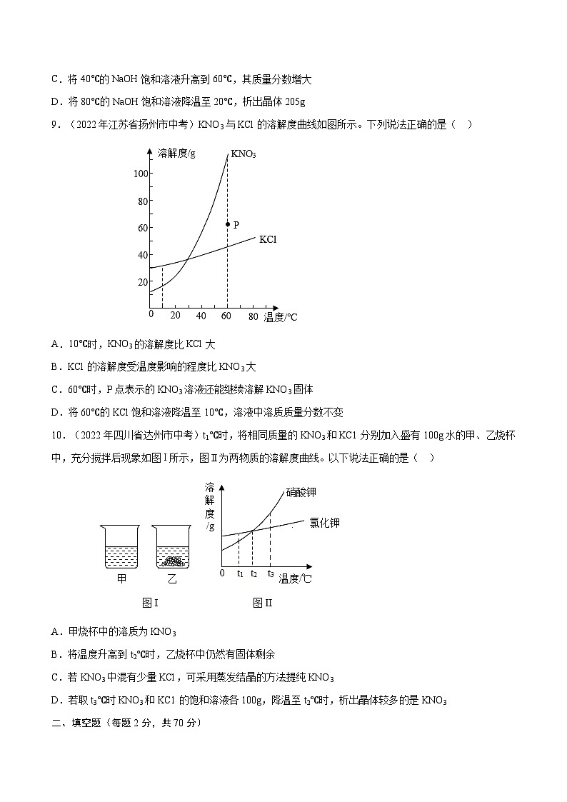 备战中考化学考点总复习 专题10 溶液【考点巩固】（全国通用）（原卷版+解析版）第3页