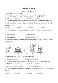 备战中考化学考点总复习 专题13 盐和化肥【考点巩固】（全国通用）（原卷版+解析版）