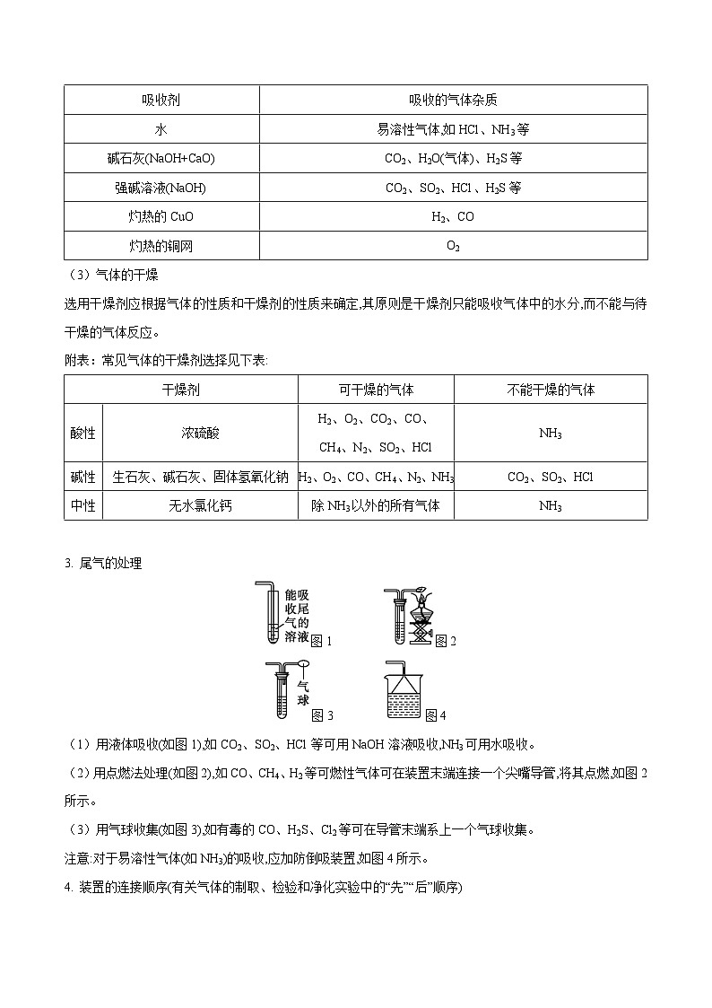 备战中考化学考点总复习 专题17 气体的制取与净化【考点精讲】（全国通用）（原卷版+解析版）第3页