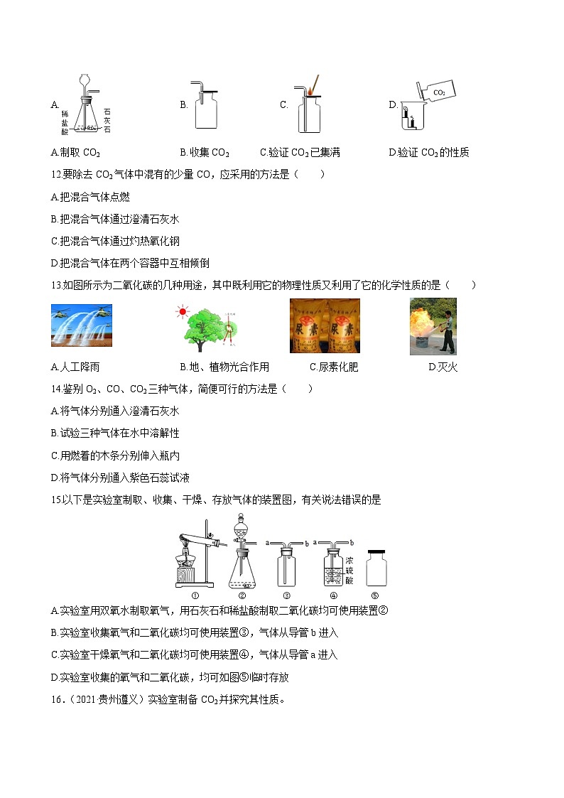 人教版中考化学一轮复习讲练测 第六单元  碳和碳的氧化物（检测）（原卷版+解析版）03