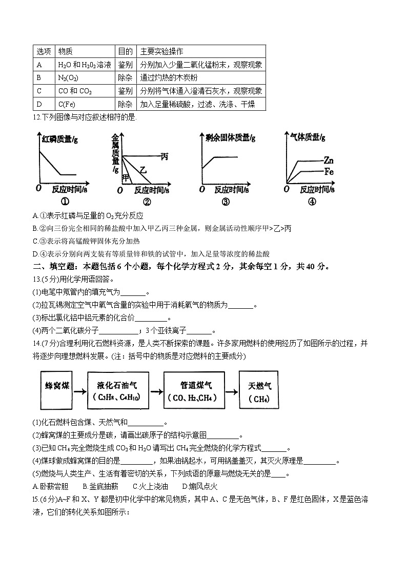 内蒙古包头市青山区2023-2024学年九年级上学期1月期末化学试题第3页