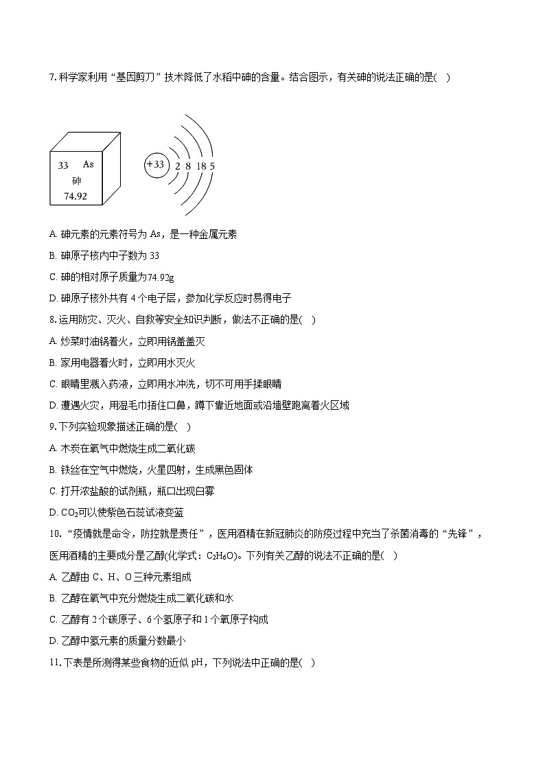 2022-2023学年山东省聊城市莘县九年级（上）期末化学试卷（含详细答案解析）02