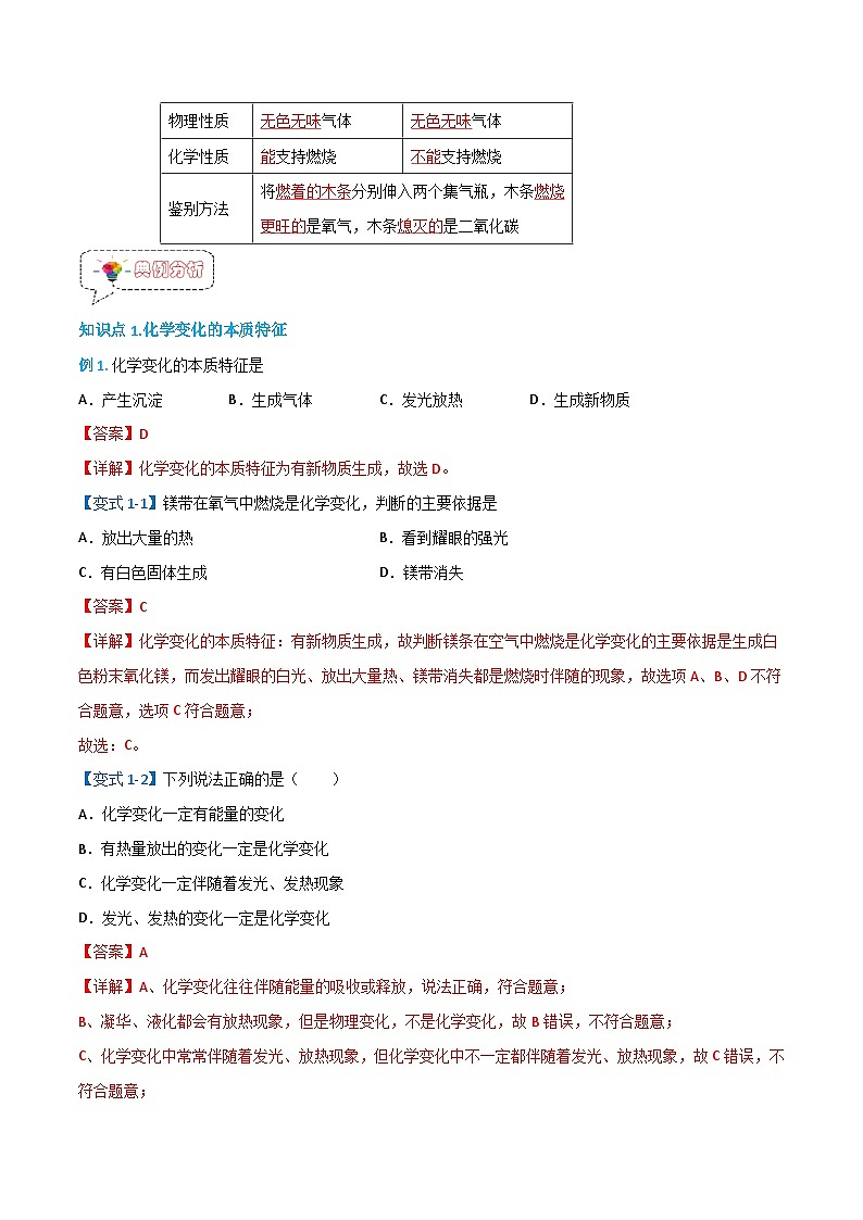 1.1 物质的变化和性质-九年级化学上册同步精品导与练（人教版）03