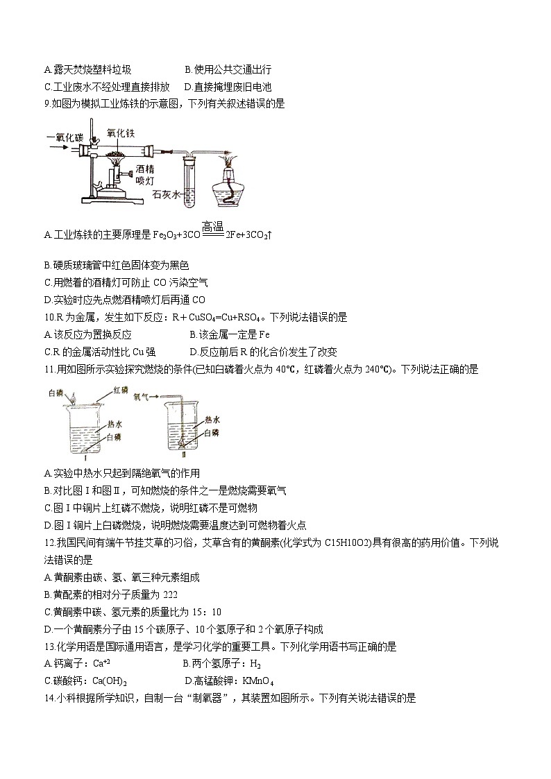 海南省省直辖县级行政单位2023-2024学年九年级上学期1月期末化学试题第2页