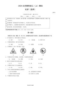 2023-2024学年北京朝阳区初三上学期期末化学试题及答案