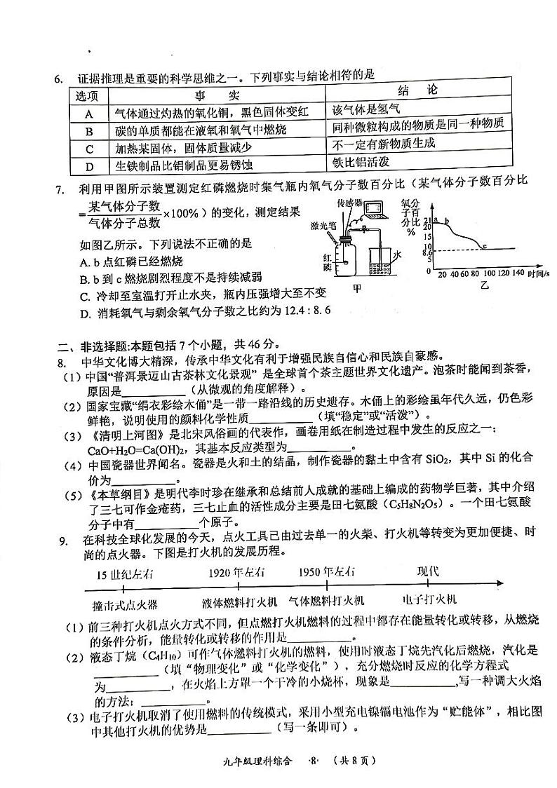 贵州省遵义市2023-2024学年九年级上学期1月期末化学试题02