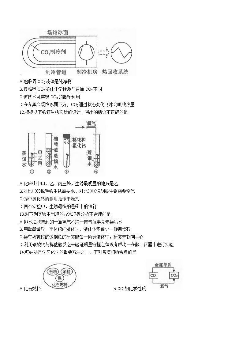 安徽省合肥市庐江县2023-2024学年九年级上学期期末化学试题03