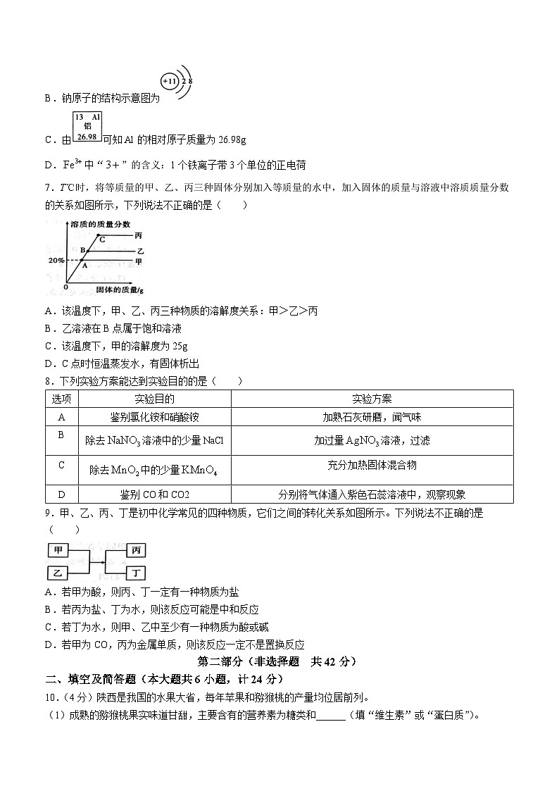 陕西省延安市培文实验学校2023-2024学年九年级上学期期末考试化学试卷（含答案）第2页