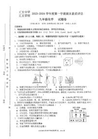 安徽省六安市汇文中学2023-2024学年九年级上学期1月期末化学试题