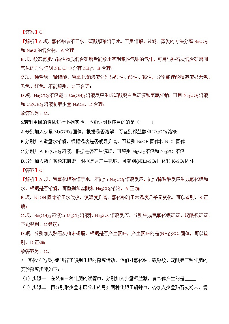 人教版化学九年级下册11.2《化学肥料》第二课时 课件+教案+导学案+分层练习（含答案解析）03