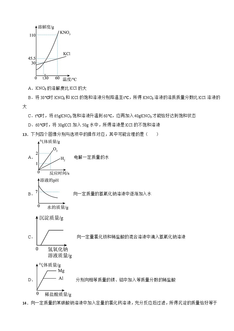 河南省郑州2024年化学中考模拟试题附答案第3页