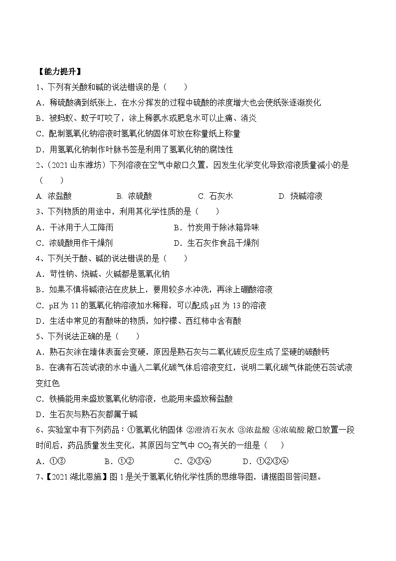 人教版化学九年级下册10.1《常见的酸和碱》第三课时 课件+教案+导学案+分层练习（含答案解析）02
