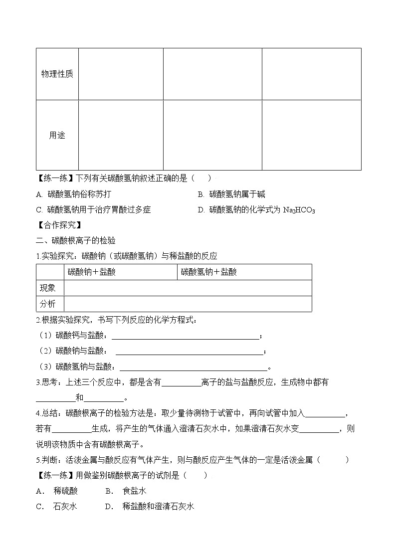 人教版化学九年级下册11.1《生活中常见的盐》第二课时 课件+教案+导学案+分层练习（含答案解析）02