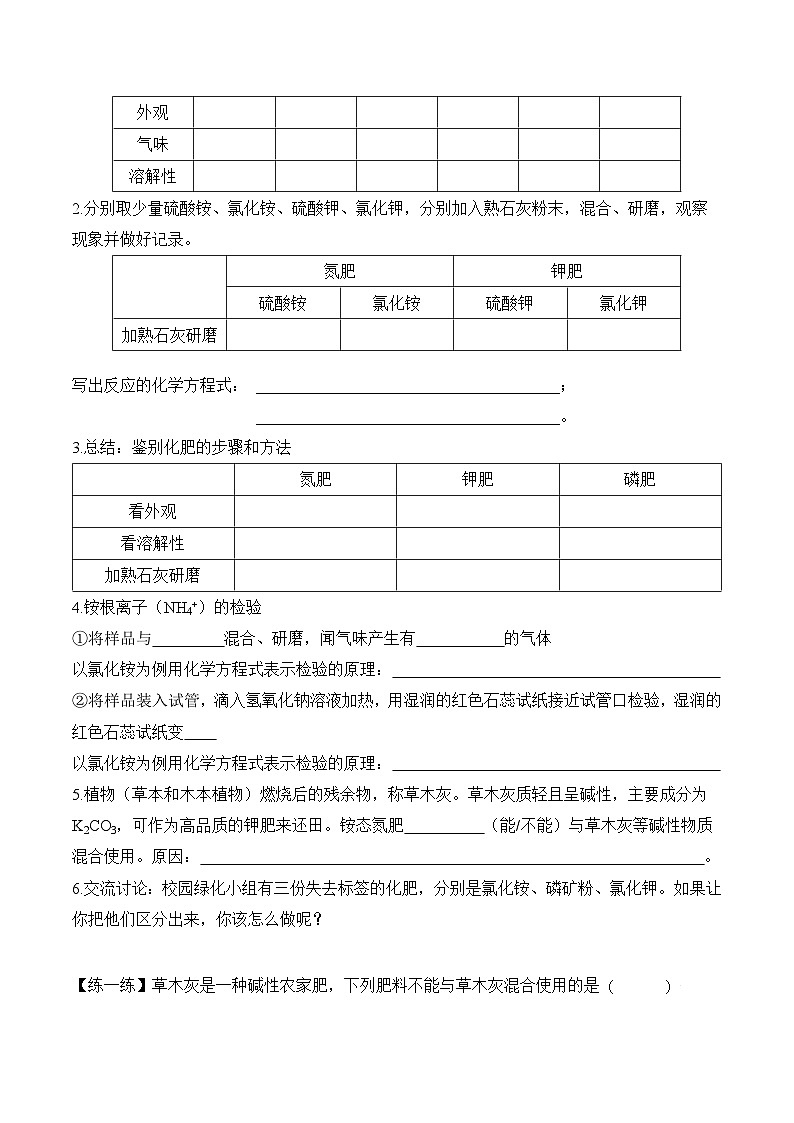 人教版化学九年级下册11.2《化学肥料》第二课时 课件+教案+导学案+分层练习（含答案解析）02