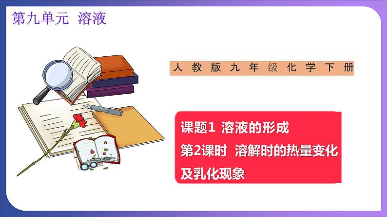 9.1 溶液的形成 第2课时 溶解时的热量变化及乳化现象 课件---2023-2024学年九年级化学人教版下册01