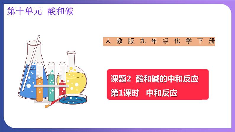 10.2 酸和碱的中和反应 第1课时  中和反应 课件---2023-2024学年九年级化学人教版下册01