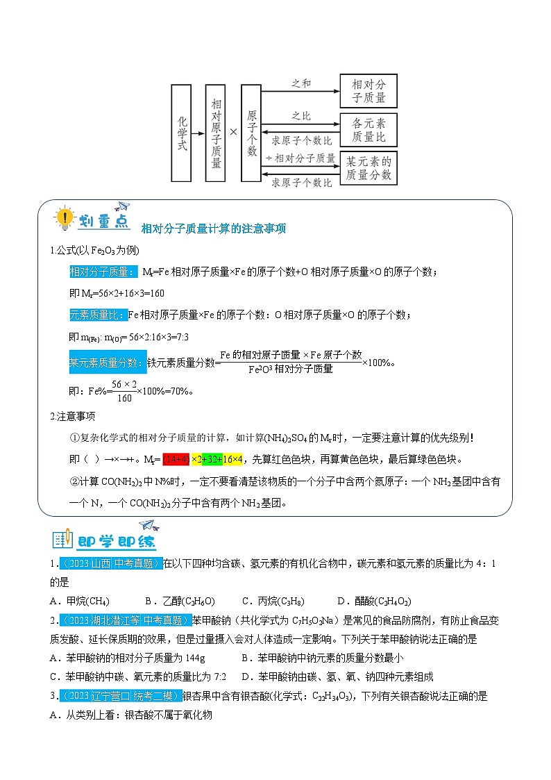 4.4.2---有关化学式的计算（含培优竞赛试题）（原卷版）第2页