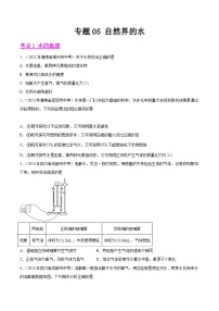 2024年中考化学真题分项汇编（全国通用）专题05 自然界的水（第01期）（原卷版+解析）