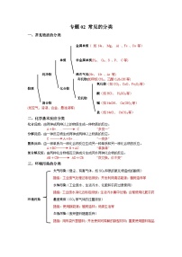 【备战2024中考】一轮复习 初中化学 必备知识点专题02 常见的分类-知识点清单