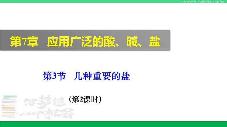 沪教版九年级化学下册同步精品 7.3 几种重要的盐（第2课时）（课件）01