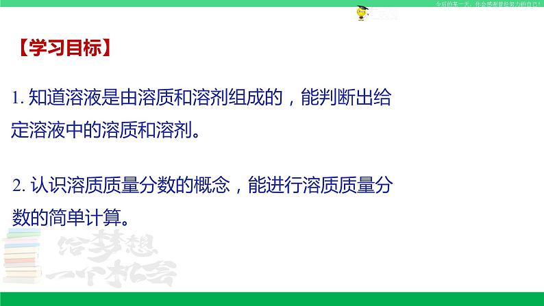 沪教版九年级化学下册同步精品 6.2 溶液组成的表示（第1课时）（课件）第2页