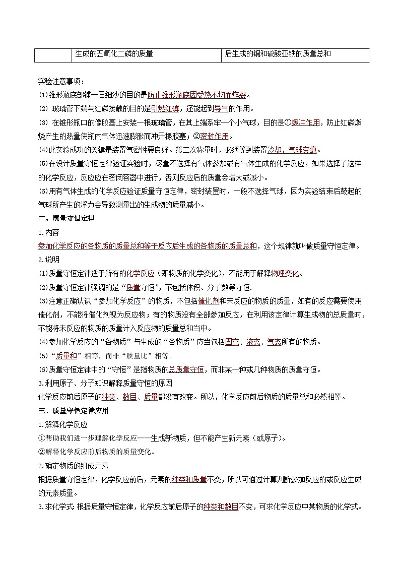 科粤版2012 初中化学 九年级上册 4.3质量守恒定律（同步练习）02