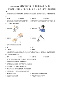 2023-2024学年湖南省长沙市长郡双语实验中学九年级上学期第一次月考（9月）化学试题