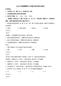 河南省南阳市内乡县2023-2024学年九年级上学期1月期末化学试题