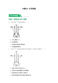 专题04 水和溶液-5年（2019-2023）中考1年模拟化学真题分项汇编（广东专用）