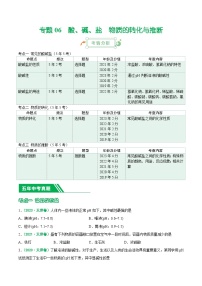 专题06 酸、碱、盐-5年（2019-2023）中考1年模拟化学真题分项汇编（天津专用）