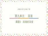 9.3溶液的浓度课件---2023-2024学年九年级化学人教版下册++