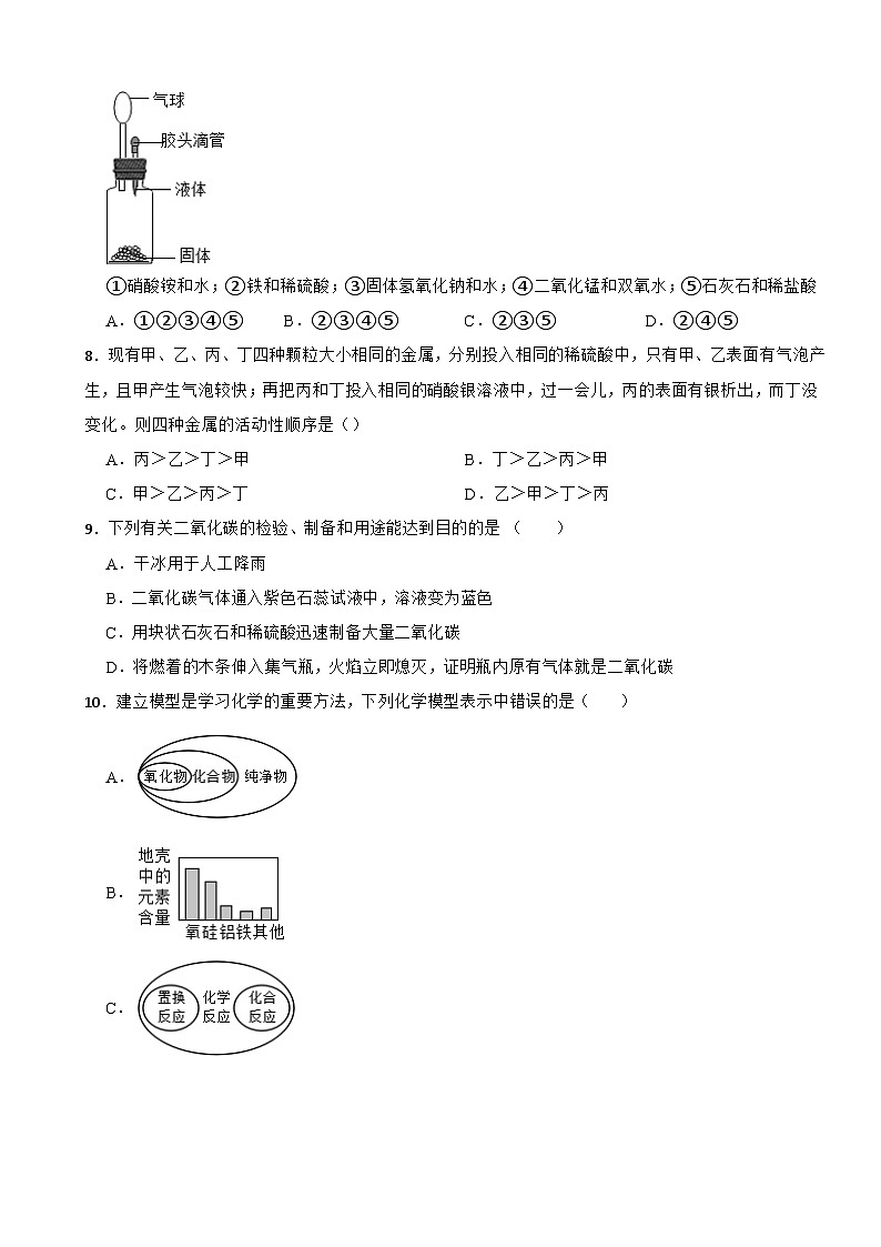 内蒙古鄂尔多斯市2024年九年级下学期开学联考化学试题附参考答案第2页