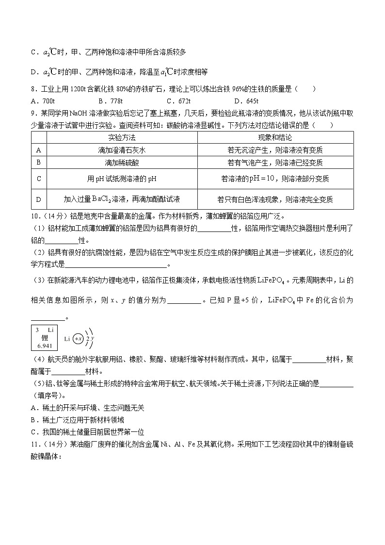 2023年四川省绵阳市中考化学真题第2页
