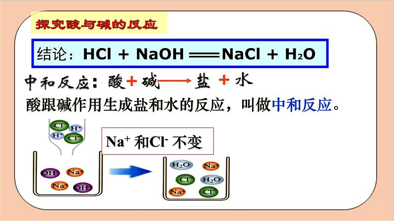 人教版化学九年级下册 10.2《酸和碱的中和反应》课件08