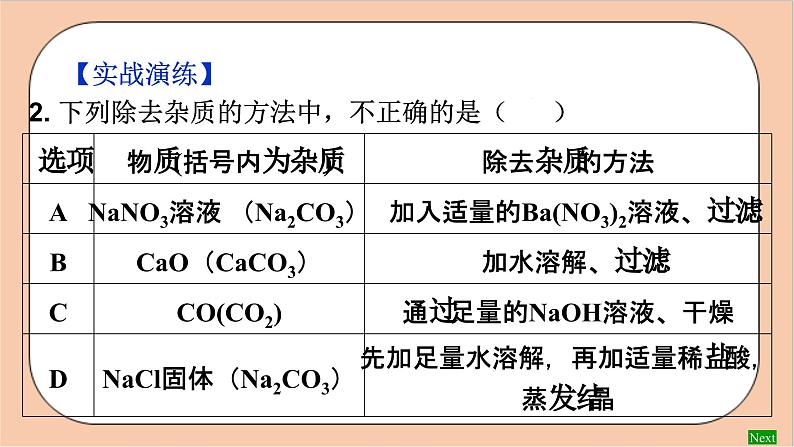 人教版化学九年级下册 第十一单元 实验活动八 《粗盐中难溶性杂质的去除》训练课件04