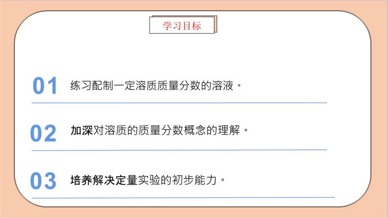 人教版化学九年级下册 实验活动5《一定溶质质量分数氯化钠的配制》课件02