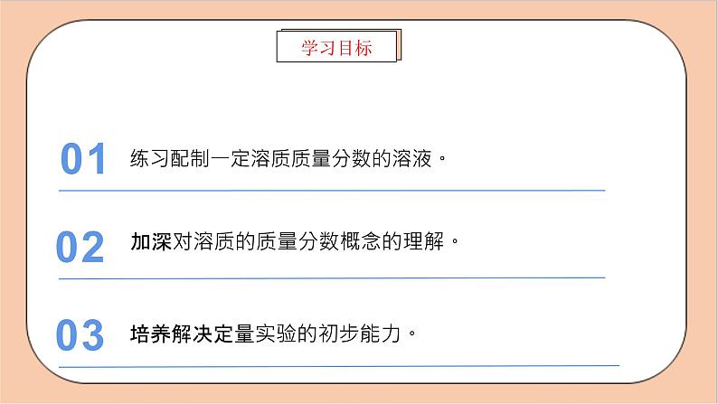 人教版化学九年级下册 实验活动5《一定溶质质量分数氯化钠的配制》课件02