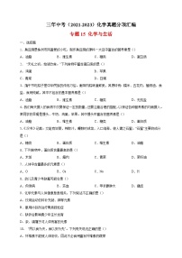 专题15 化学与生活-三年中考（2021-2023）化学真题分项汇编（全国通用）