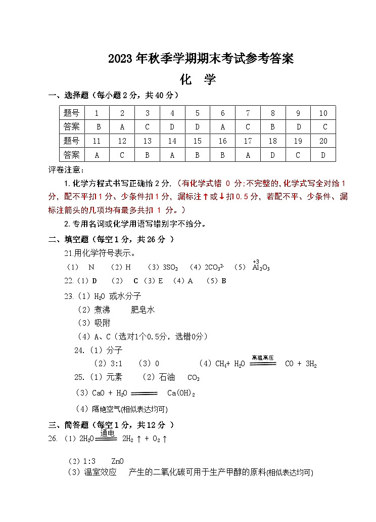 43，广西河池市环江县2023-2024学年九年级上学期期末考试化学试题第1页