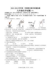 38， 河北省保定市高阳县2023-2024学年九年级上学期期末考试化学试题(1)